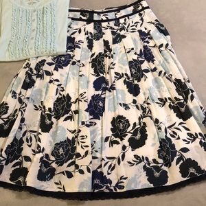 Blue Floral skirt